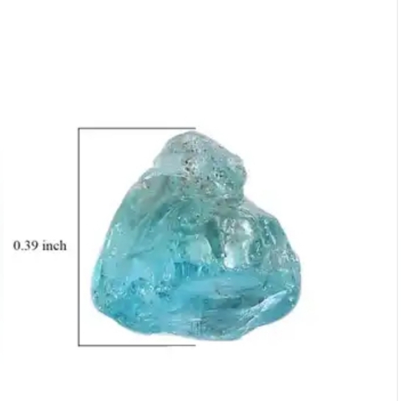 Rough Cut GENUINE Green Apatite Stud Earrings in Sterling Silver 925 8.35 ctw - Picture 8 of 9